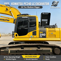 Excavatrice sur chenilles Komatsu PC240, 24 tonnes, excavatrice hydraulique moyenne, moteur SAA6D107, d'occasion, japonaise, pour travaux de construction lourds