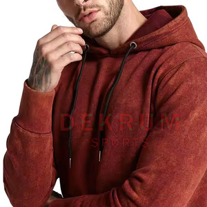 ชุดวอร์มผ้าฝ้ายแท้ 100% ล้างสีแบบแอซิดวอชสำหรับผู้ชาย ไซส์พลัส สีสั่งทำได้ ดีไซน์ใหม่สำหรับฤดูหนาว - Product Image 4