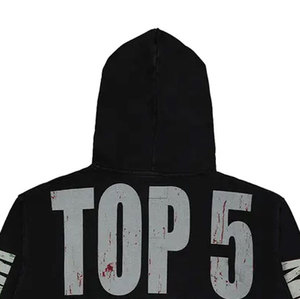 Invierno grueso personalizado DTF DTG Rhinestone Sudadera con capucha para hombres ropa de calle de gran tamaño pulóver moda sudadera al por mayor - Product Image 5