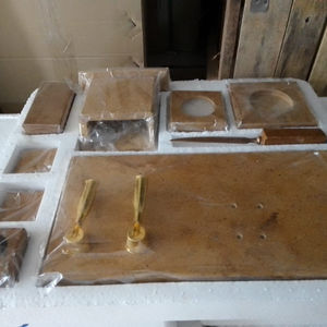 Juego de escritorio de oficina de mármol, papelería de mármol, soporte de suministros de oficina de ónix - Product Image 1