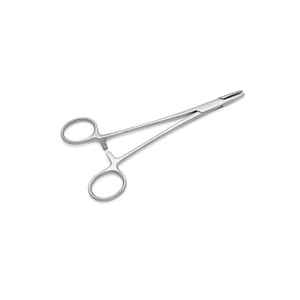 Pinza Portaagujas Curva Euprun de Cinco Puntas para Laparoscopia, Tipo V Reforzada - Product Image 1