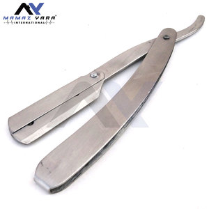 Navajas de Afeitar de Acero Inoxidable Plateadas con Bloqueo Giratorio, Navajas de Afeitar Clásicas para Barba, Navajas de Afeitar Rectas Tradicionales para Afeitado en Húmedo - Product Image 5