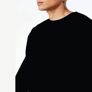 Camiseta Jersey manga larga unisex-Negro, 100% algodón Airlume, 4,2 oz - Product Image 5