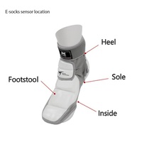Chaussettes d'entraînement électroniques de taekwondo en caoutchouc souple et léger, approuvées WTF, avec puce capteur K1 E-Foot Protector