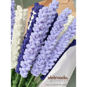 Crochet en gros très vendu Décor floral Lavande Crochet Fleurs fait à la main Joli crochet en coton de lait Crochet multicolore - Product Image 4