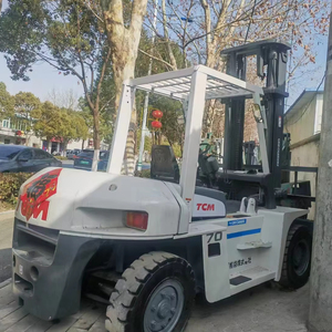 סיני 7טון מכונת כבד זולה 4 x4 גלגל יפן t70 ס "מ בשימוש מלגזה סולר מלגזה עם מזלג - Product Image 1