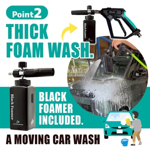Walking Car Wash Battery-Powered Plastic Pressure Washer Water Tank Foam Jet | Portable Cold Water Cleaning Pressure Washer Kit - Product Image 4