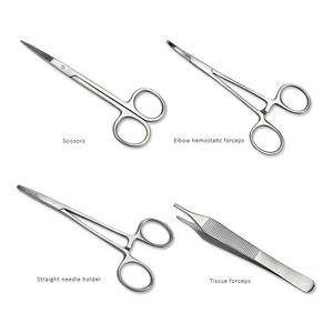 Juego de 4 piezas de calidad superior, Kit de entrenamiento de sutura quirúrgica, pinzas médicas, soporte de aguja, hemostatos, fórceps, tijeras de sutura - Product Image 3