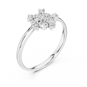 แหวนแฟชั่น14K พร้อมหินตัดกลมสำหรับสาวๆ - Product Image 3