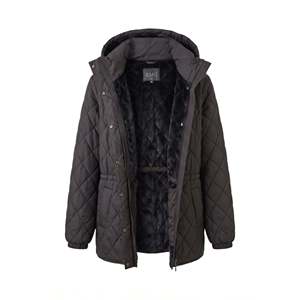 เสื้อโค้ทบุผ้านวมสีดำขนาดใหญ่แบบมีฮู้ด Rahat Ve Isi Performansli - Product Image 2