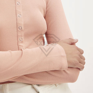 Camisas de manga larga de mujer de diseño personalizado de alta calidad/camisetas de manga larga de mujer de color liso de peso ligero a la venta - Product Image 6