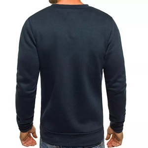 Sweat-shirt polaire antistatique 100% coton de haute qualité pour hommes hiver motif imprimé solide col rond hauts pullover Logo personnalisé-XS - Product Image 2