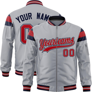 Fashion <b>Bomber</b> <b>Varsity</b> <b>Jacket</b> Satin Fabric Zip Up Style Embroidery Sublimation Applique Custom Teamwear OEM ODM <b>Jacket</b> for <b>Men</b> - Product Image 1