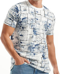 Camisetas de hombre venta al por mayor fabricante personalizado ropa de calle Camiseta 100% algodón recortado gráfico camisetas de hombre - Product Image 3