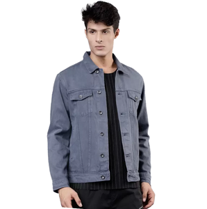 Chaqueta vaquera lavada personalizada con precio al por mayor para hombre, chaqueta vaquera elegante informal de calidad superior barata para hombre de BD - Product Image 1