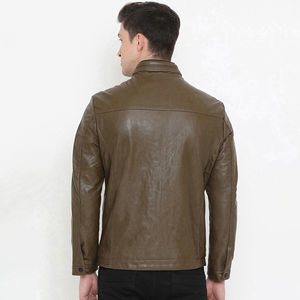 Chaqueta de Cuero para Hombre del Mejor Fabricante, Lona de Alta Calidad, Nueva Edición, Servicio OEM Personalizado, Variedad de Estilos, Colocación de Logotipo Frontal - Product Image 2