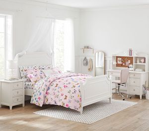Meubles de chambre à coucher d'enfants haut de gamme en bois massif couleur blanche finition design moderne taille jumelle prix de gros - Product Image 5
