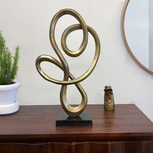 Escultura de plata moderna para decoración de habitación, decoración del hogar, escultura, Decoración de mesa - Product Image 5