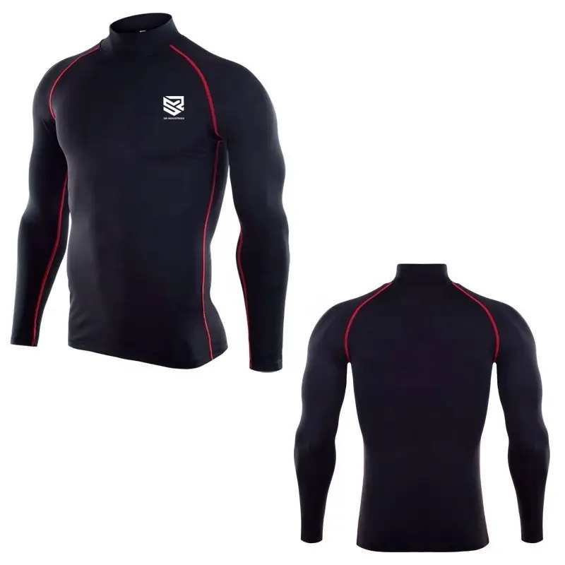 New Arrival Men Gym Compression Base Layer Top Long Sleeve Quick Dry Sport Custom Men Gym Long Sleeve Blank Compression Shirts