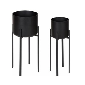 Hot Selling New Design Iron Natural Round Galvanized <b>Set</b> <b>of</b> <b>3</b> Planter Decorative Garden Pots for Home Hotel Garden Restaurant - Product Image 2