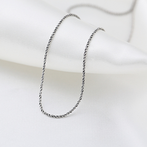 Cadena torcida de Plata de Ley 925 para mujer, joyería hecha a mano - Product Image 4
