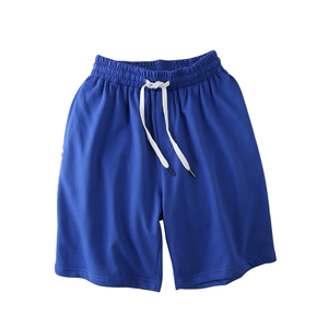 Pantalones cortos de punto informales de algodón 100% para hombre, ajuste relajado, transpirables, ligeros, de secado rápido, cintura elástica para entrenamiento, gimnasio, comodidad diaria - Product Image 3