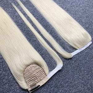 VQ Hair ofrece elegantes extensiones de cabello virgen humano Rubio crudo en todos los tamaños para estilos de cola de caballo - Product Image 3