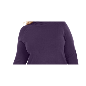 Cardigan invernale viola con collo alto Luxsoft da donna Karen Scott, taglia 1X - Product Image 2