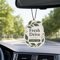 Diffuseur de parfum pour voiture en papier biodégradable, écologique, longue durée, avec logo personnalisé, parfum naturel et organique.