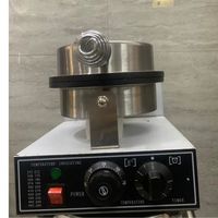 Machine à gaufres électrique commerciale, machine à crème glacée |   Moules à gaufres en acier inoxydable à arrêt automatique et auto-nettoyants, 1 grande gaufre/lot