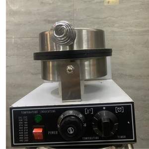 Machine à gaufres ronde électrique commerciale pour la crème glacée |   Gaufrier en acier inoxydable avec arrêt automatique et nettoyage automatique 1000-1500W - Product Image 3