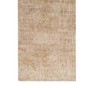 พรมขนสัตว์และไหมถักมือสีเบจและสีน้ำตาล รุ่น AKWS-13044 สำหรับตกแต่งบ้าน ห้องนั่งเล่น ทางเดิน รูปทรงสี่เหลี่ยมผืนผ้า ลายจิ๊กซอว์ สีพื้น - Product Image 4