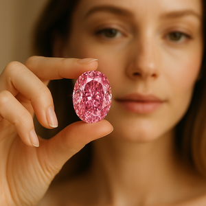 11.51 carats VVS Fancy Intence Color IGI Certified Pink CVD Lab Diamond Poire, Ovale & Emerald Cut Fancy Shape Lab-Grown Diamond - Product Image 2