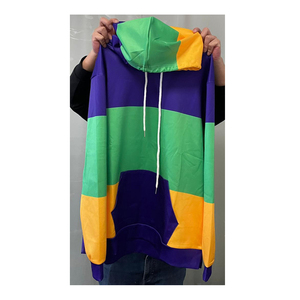 2024 ขายส่ง 2024 ใหม่มาถึงผู้ใหญ่ Mardi Gras วันเสื้อแขนสั้นและกางเกงชุด 2 ชิ้นชุดสีเขียวสีเหลืองและสีม่วงเครื่องแต่งกาย - Product Image 4