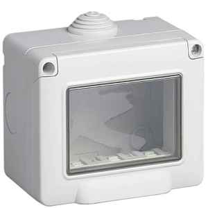 Scatola di Giunzione Vimar 3 Moduli IP55 Impermeabile in Plastica Grigia 14903 - Product Image 2