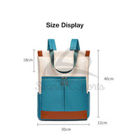 Sac à dos d'école en polyester avec fermeture éclair pour filles, sac d'université pour ordinateur portable, en velours côtelé, écologique, 21L, vente en gros