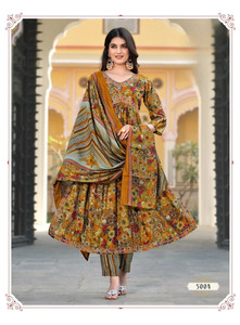 เสื้อผ้าลิลินและปากีสถานแบบบริสุทธิ์ชุดผ้ามัสลินมีการปักลายลูกไม้ dupatta และกางเกง - Product Image 3