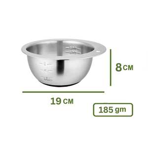 Bol à mesurer durable en acier inoxydable solide et antirouille Bol de cuisine polyvalent pour lave-vaisselle jetable précis - Product Image 2