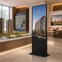 Kiosco Vertical con Pantalla Táctil IR de 65 Pulgadas 4K, Android RK3568, con Soporte Multilingüe para Exhibiciones Inmobiliarias