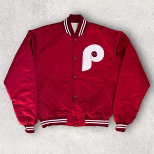 Veste en satin personnalisée de l'équipe de baseball américaine vintage de haute qualité College Letterman brodée Bomber Varsity Jacket - Product Image 1