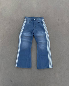 Pantalones Vaqueros de Mezclilla para Hombre, Estilo Baggy, Acampanados, Rectos, Lavado Ácido, Personalizados, de Algodón Grueso con Rayas, para Invierno, Estilo Gótico Hip Hop - Product Image 3