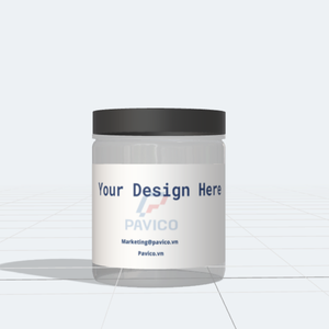 Bocaux en plastique PET transparent de 8oz avec couvercles pour le stockage des aliments ménagers Cuisine Produits secs Crèmes Bonbons Aliments pour animaux de compagnie fabriqués à Pavico Vietnam - Product Image 1