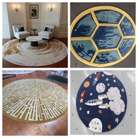Tapis à poils longs personnalisé avec logo, tapis fait main pour salon, tapis de haute qualité avec incrustations, tapis de décoration d'intérieur pour l'été