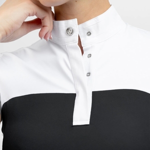 Camisa Ecuestre para mujer, manga corta, ajuste elástico, ropa personalizada, a granel, venta al por mayor, camisetas para montar a caballo - Product Image 2