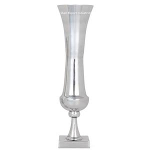 Jarrón de Metal de Lujo para Decoración de Bodas, Jarrón de Flores Plateado con Soporte para Centros de Mesa en Ceremonias de Compromiso - Product Image 5