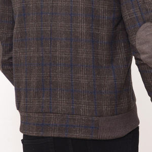 Veste en fourrure marron à manches longues 100% laine, personnalisable avec un design d'hiver brodé, col boutonné, logo sur le devant, vente en gros - Product Image 6
