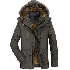 Veste parka à capuche en toile respirante de haute qualité pour homme, col montant, couleur et taille personnalisées, doublure confortable, nouvelle collection hiver - Product Image 1