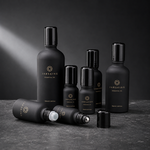 Lichtundurchlässige, matt-schwarze Roll-on-Flasche aus schlankem Glas für hochwirksame Augenserum und botanische Extrakte - Product Image 5