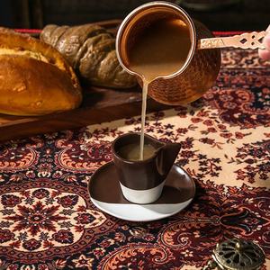 Juego de Tazas y Platos de Cerámica Artesanal Estilo Rústico Árabe, Colección de Cerámica Rústica - Product Image 1