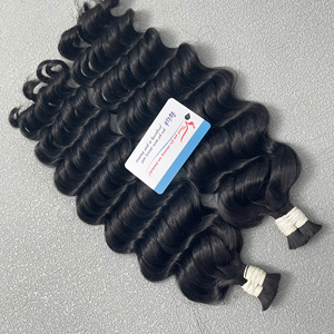 Extensiones de cabello humano virgen a granel de grado premium 100% Extensiones de cabello vietnamita Fábrica de cabello a granel de onda profunda Precio al por mayor - Product Image 6
